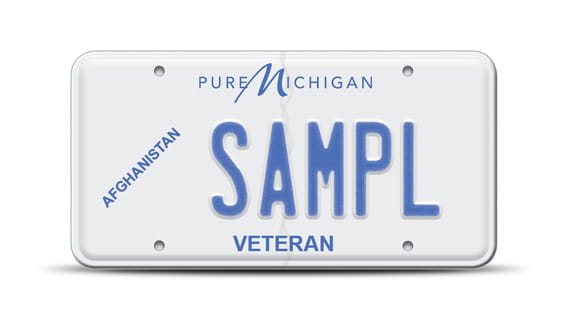 Afghanistan Conflict license plate