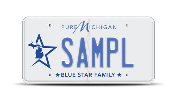 Blue Star Family license plate