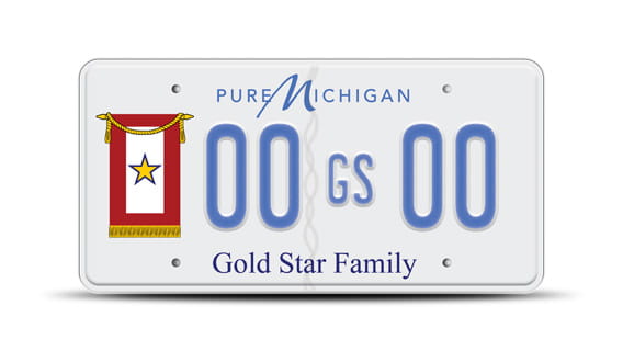 Gold Star Family license plate