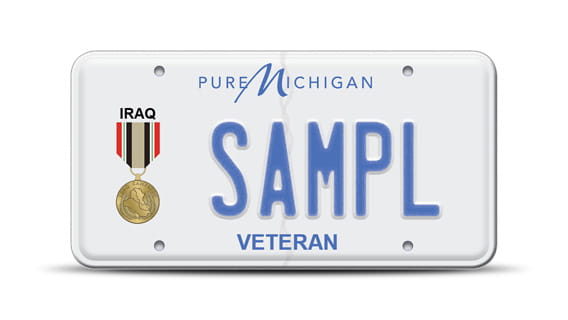 Iraq Campaign Medal license plate