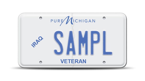 Iraq Conflict license plate