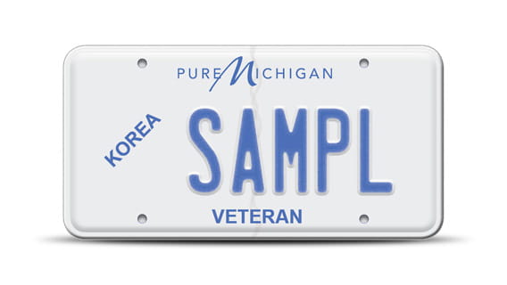 Korean War license plate