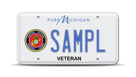 Marine Corps license plate