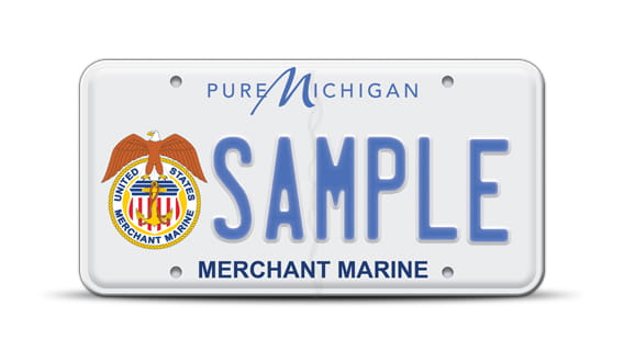 Michigan Merchant Marine license plate