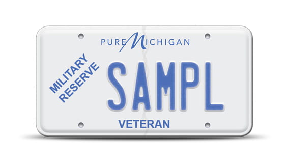Military Reserve license plate
