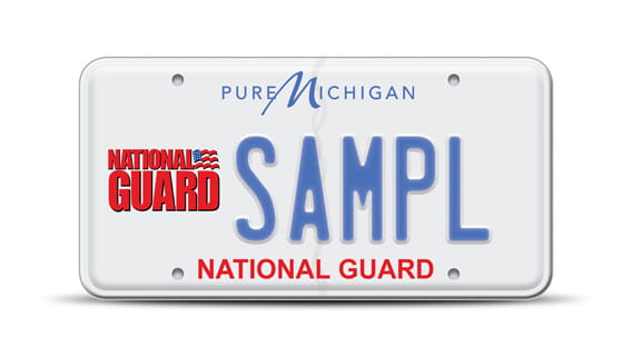 National Guard license plate