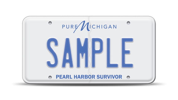 Pearl Harbor Survivor license plate