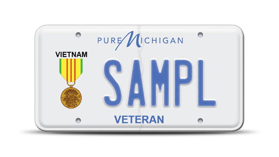 Vietnam Service Medal license plate