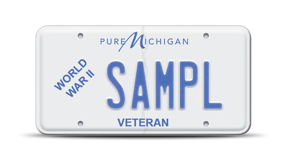 World War II license plate