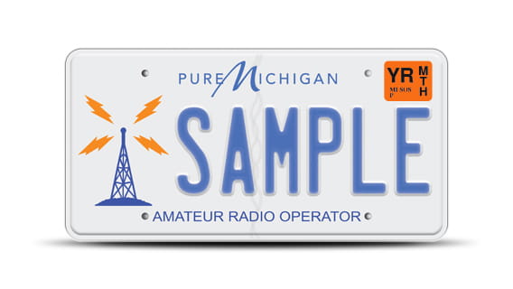 Amateur Radio Operator license plate