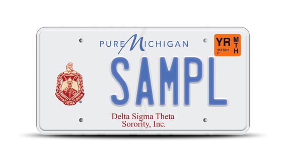 Delta Sigma Theta Michigan license plate