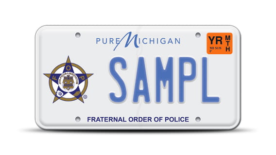 Michigan Fraternal Order of Police license plate