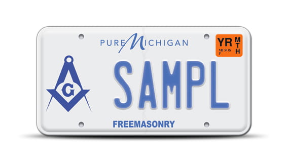 Grand Lodge of Free and Accepted Masons of Michigan license plate