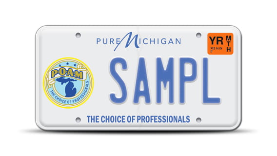 Police Officers Association of Michigan license plate