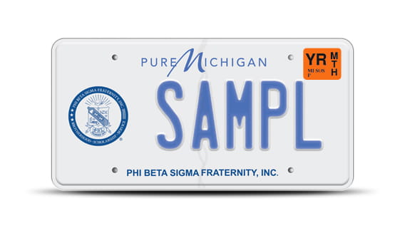 Phi Beta Sigma Michigan license plate