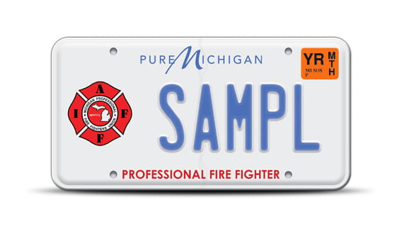 Michigan Professional Fire Fighters Union license plate