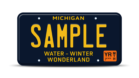 Water-Winter Wonderland license plate