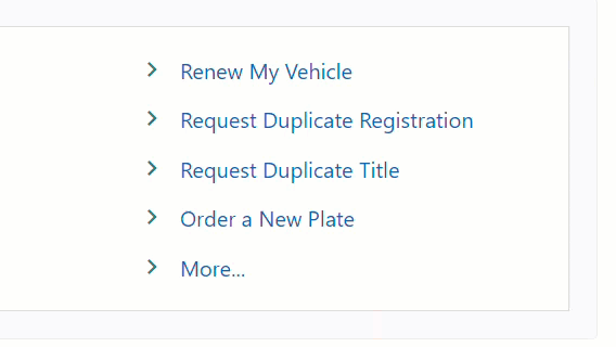 Mouse scrolls over and selects "Order a New Plate" link