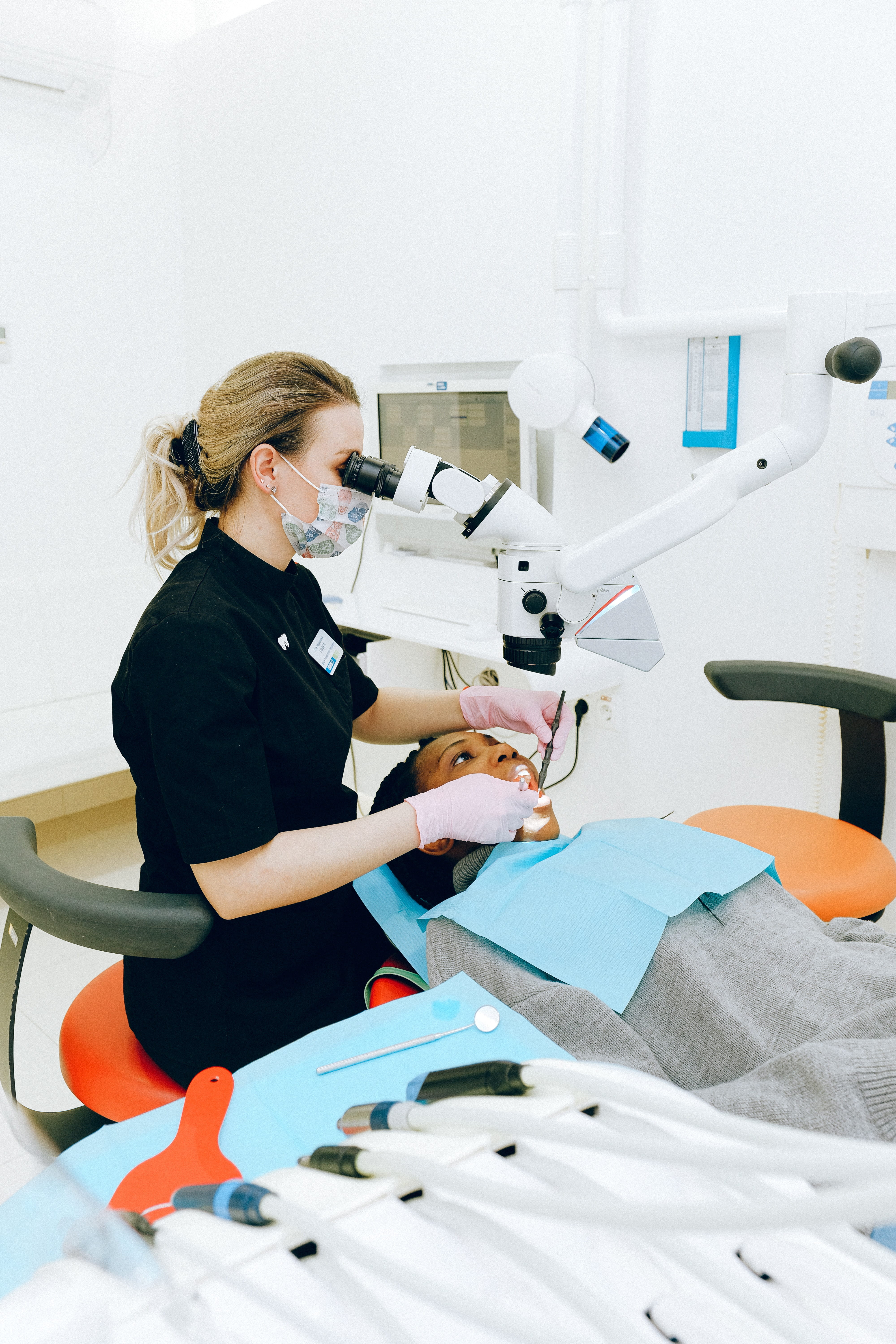 dentist performing check-up