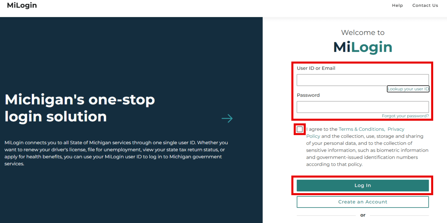 STEP 1: Enter your user credentials