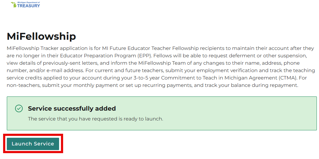 STEP 6: Launch Service