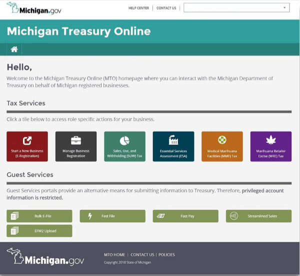 Michigan Treasury Online Home Page