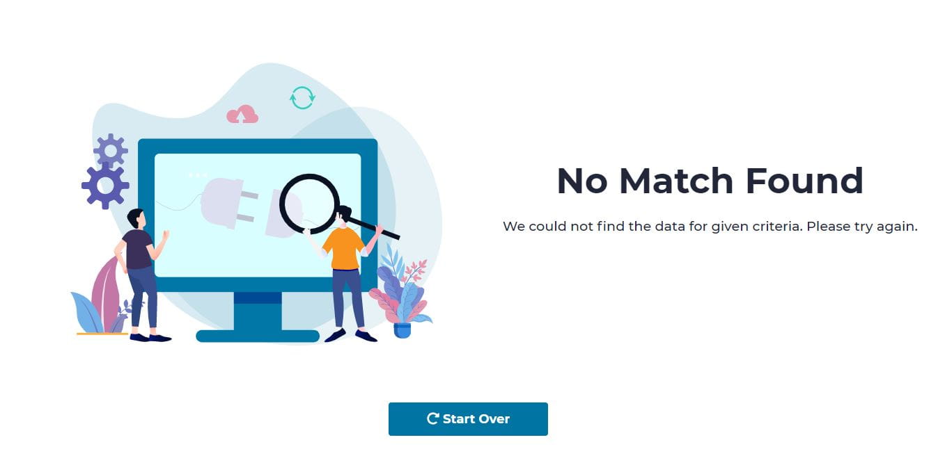 eServices Non-Technical error