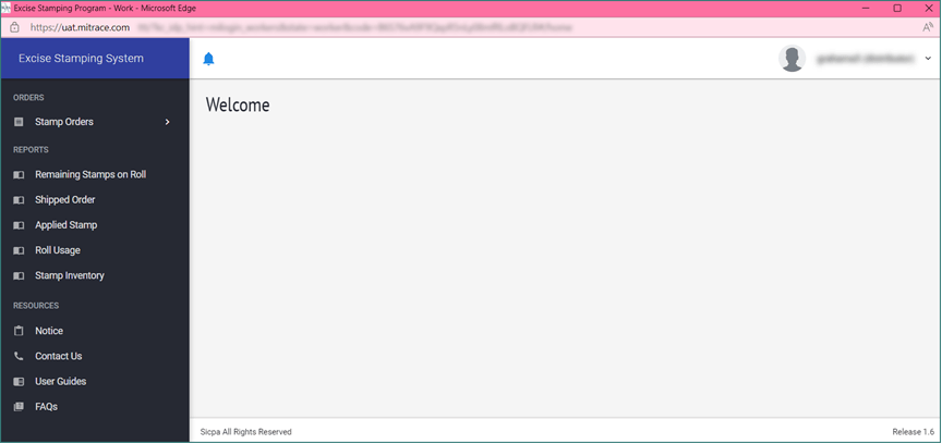 MiTrace landing page.
