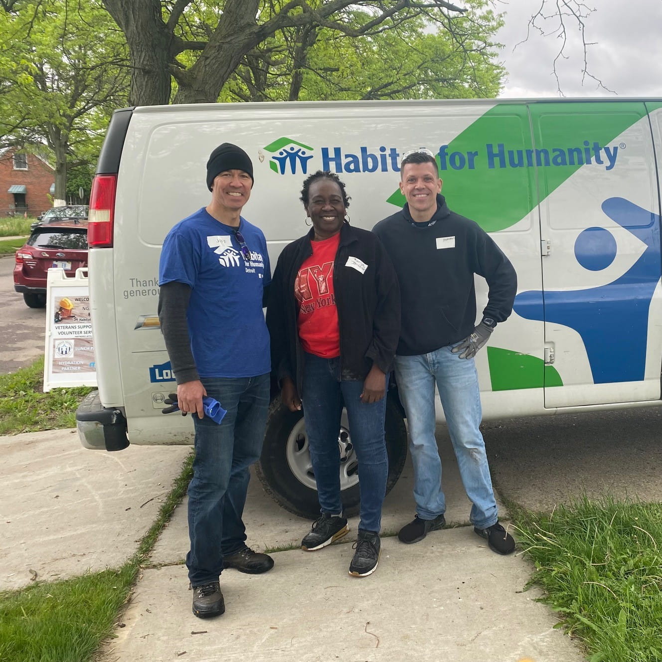 Treasury staff volunteering with Habitat for Humanity