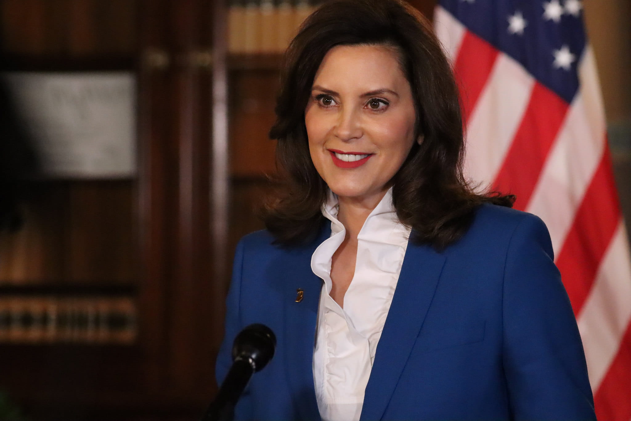 Photo of Governor Whitmer at the 2021 State of the State.
