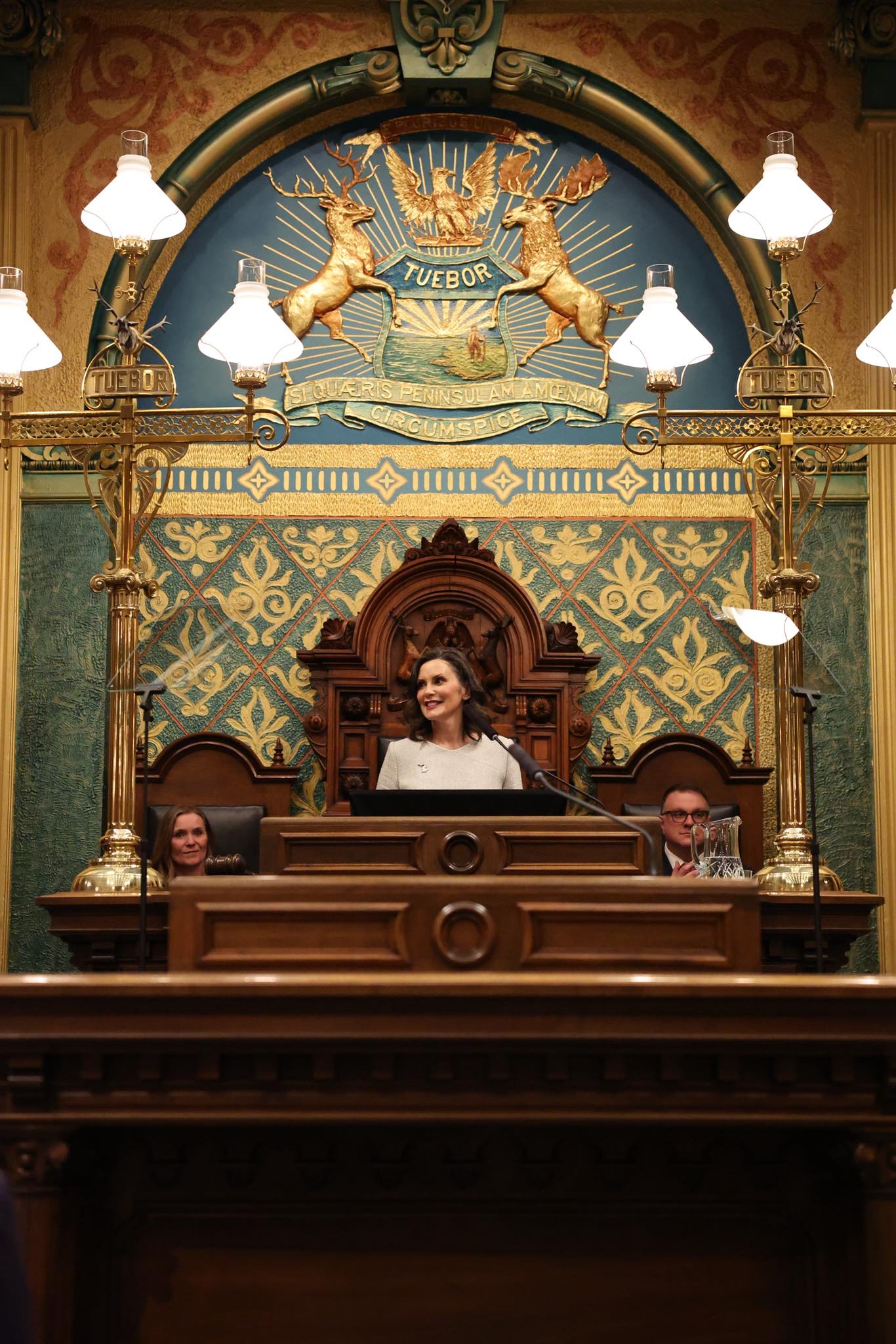Photo of Gov. Gretchen Whitmer at the 2026 State of the State.